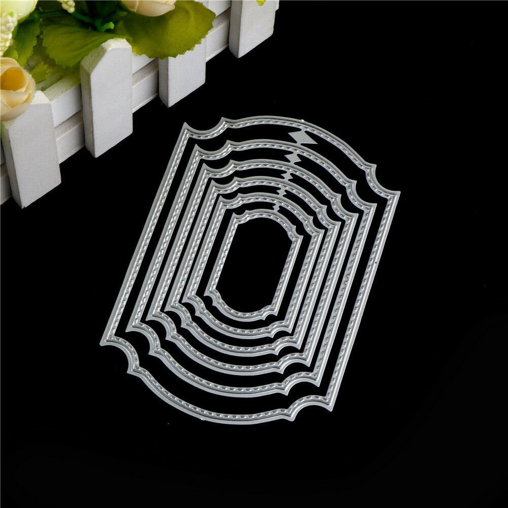6pcs Square Frame Metal Cutting Die For DIY Scrapbooking Album Paper Card.l8