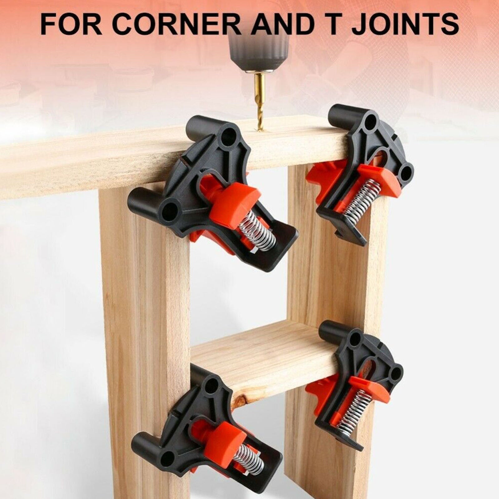 4pcs Wood Angle Clamps 60/90/120 Degrees Woodworking Corner Clamp Right