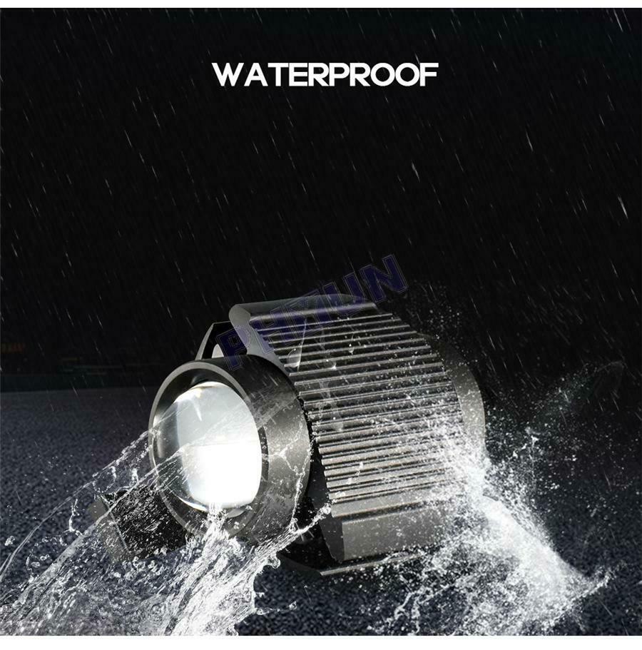 16W Motorcycle Moped LED Headlight Projector Lens Spotlights 12V ATV Universal