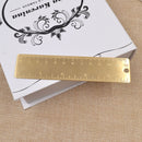 Book Diary Note Ruler 12cm Stationery Bookmark Brass Novelty Journal New