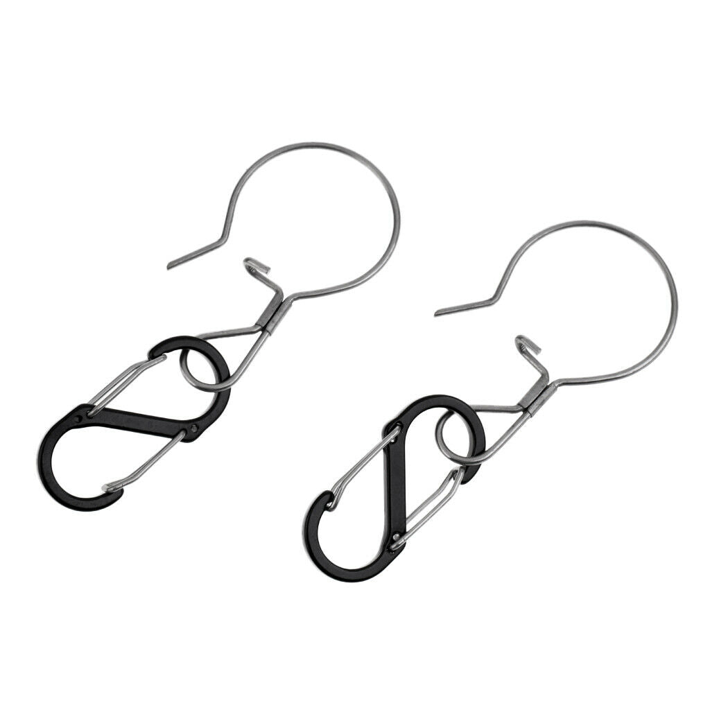 2pcs Buckle Carabiner Clip Lock Hook For Camping Fishing Hiking Accessories