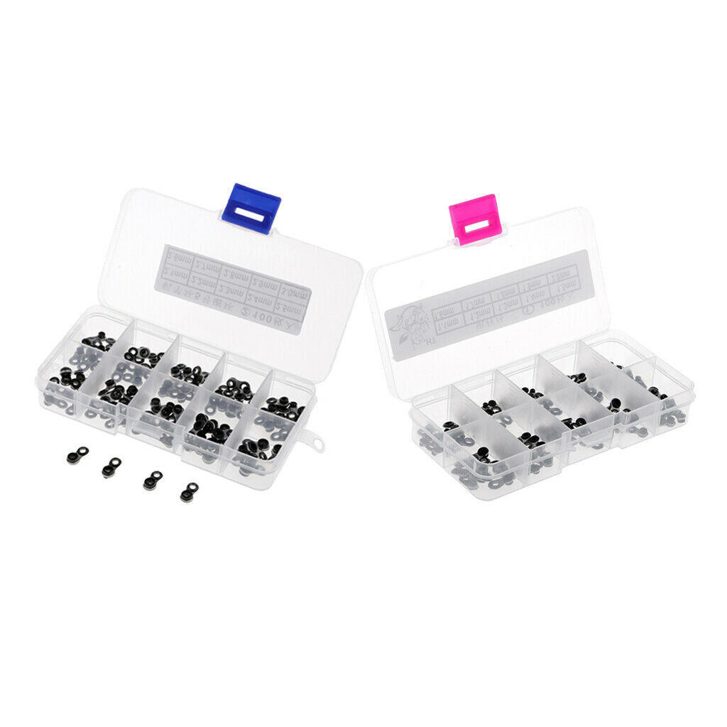 200Pcs Boat Fishing Rod Guide Tip Top Replace Stainless Steel Frame Ceramic Ring