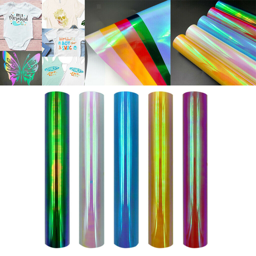 5pc 10"x12" Heat Transfer Vinyl Iron On   Vinyl Roll for T-Shirt Bundle