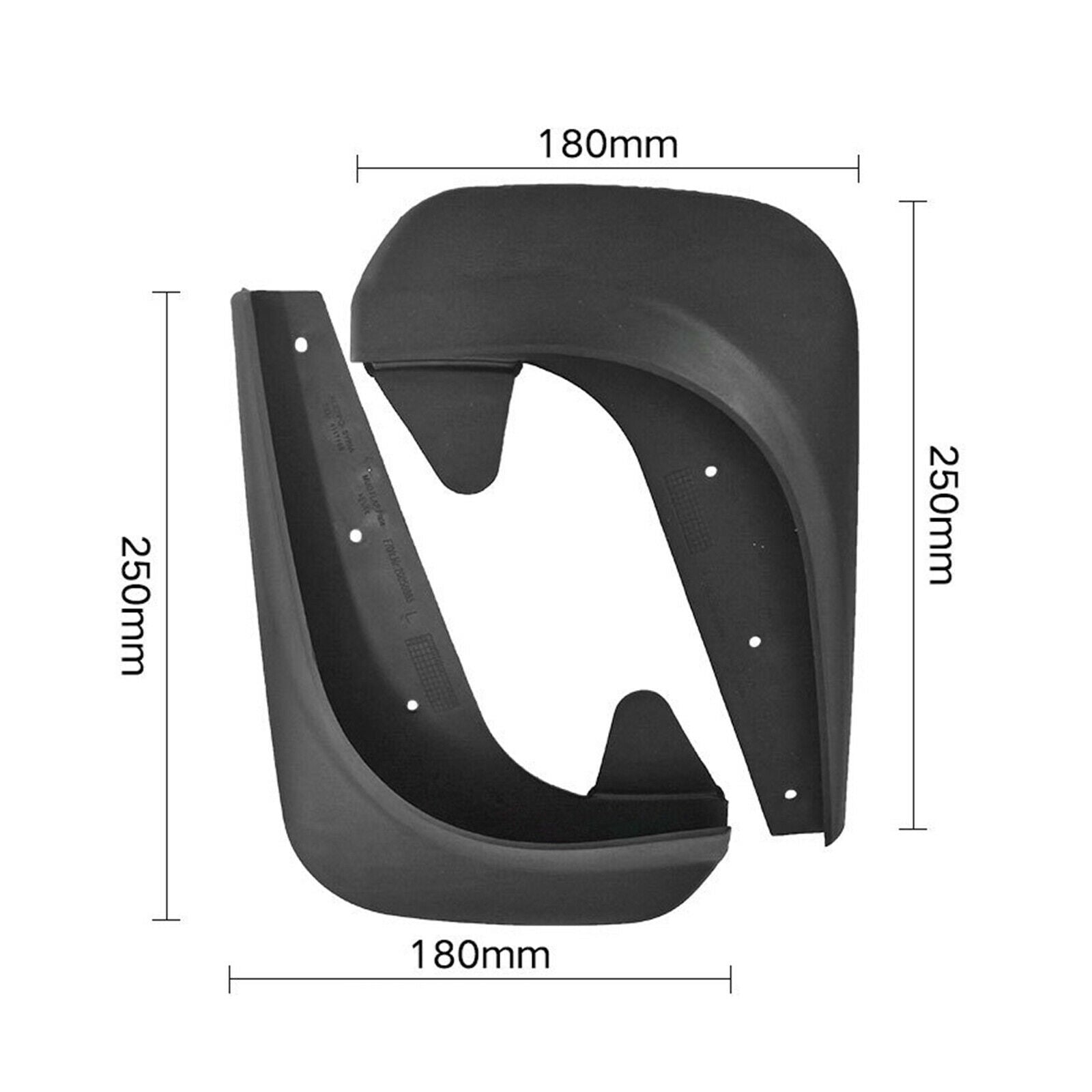 4Pcs/Set Mud Flaps Soft Plastic Mudflaps Mudguard Front & Rear 250x180mm