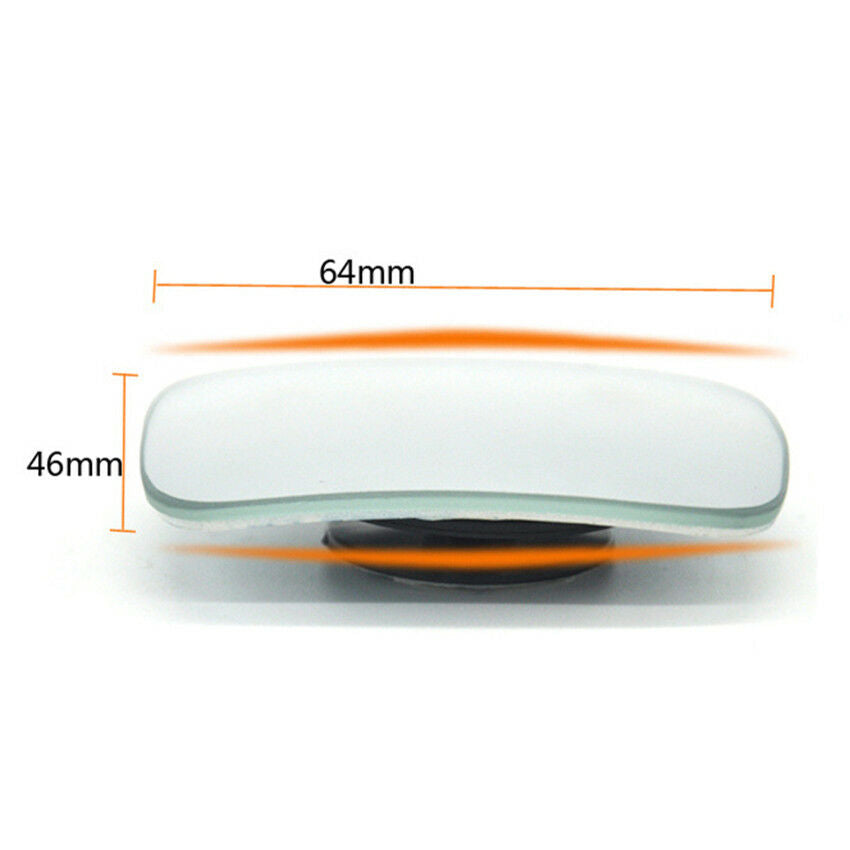 2PCS Wide Angle Rear View Blind Spot Mirror 360° Rectangle Frameless Convex