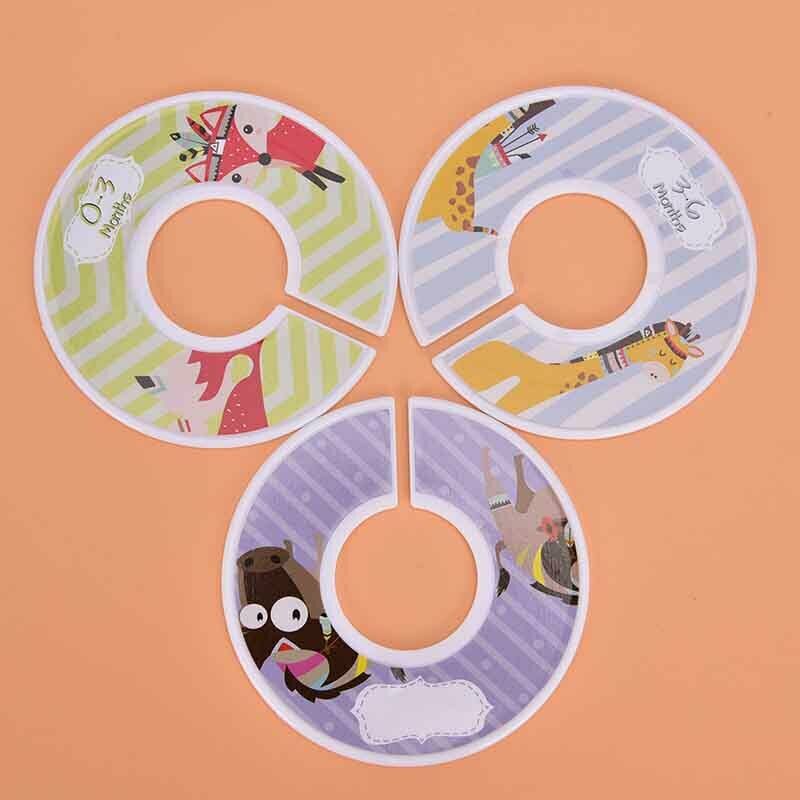 12pcs Clothes Size Dividers Round Plastic Clothing Hanger Circle Hangers Clos Rf