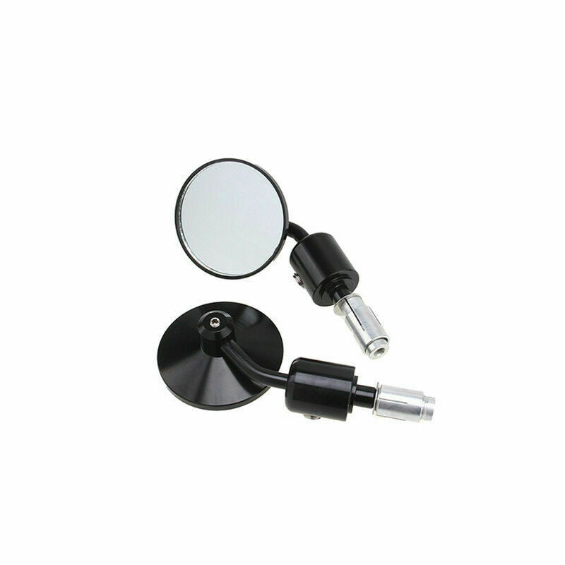 Universal Black Aluminum 7/8" 22mm Bar End Side Rearview Mirrors Motorcycle