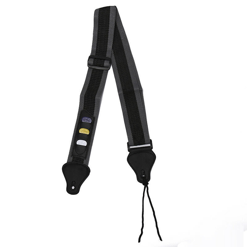 Nylon Guitar Strap Belt With 3 Picks  Guitar Holder Strap for Acoustic Uke.l8