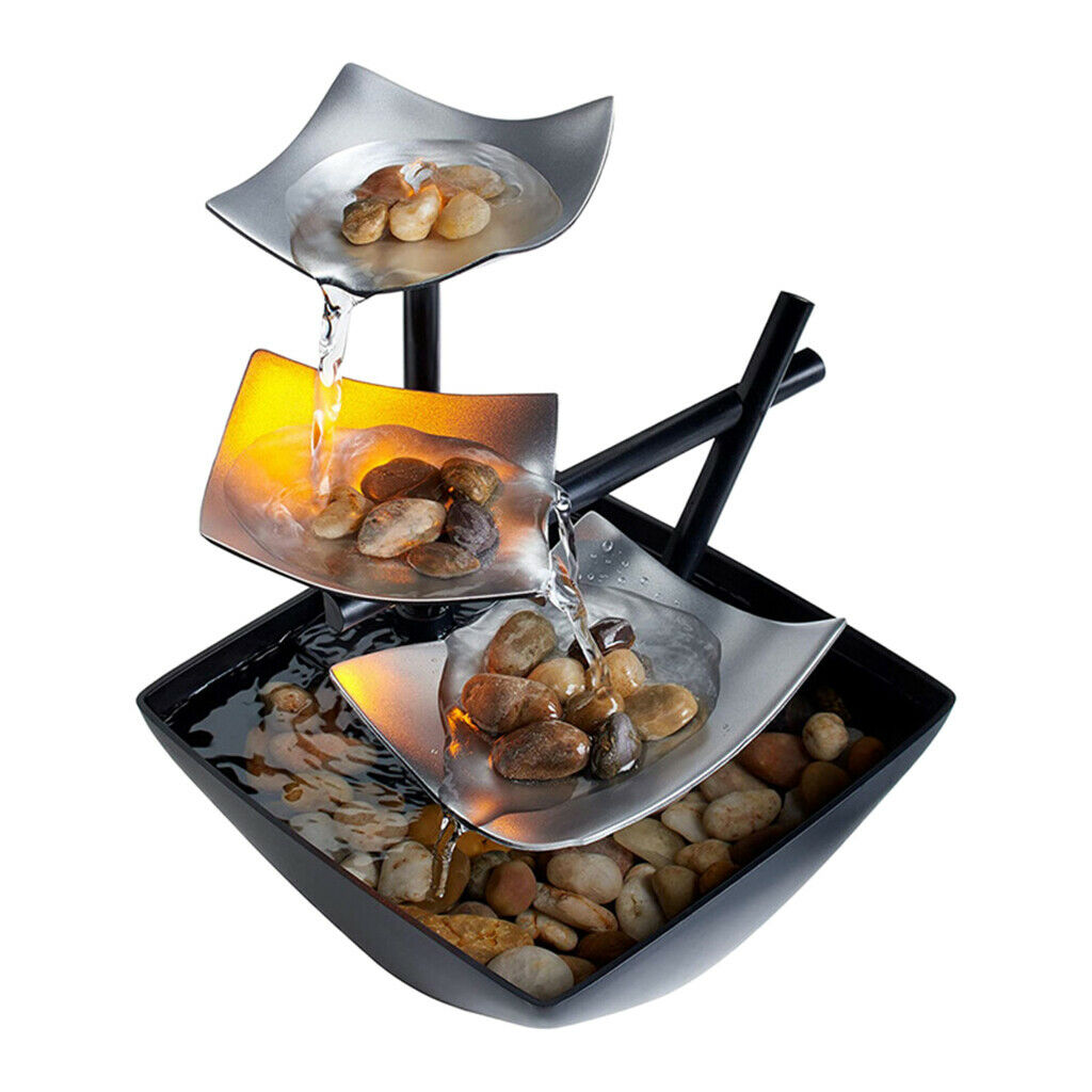 Indoor Desktop Fountain Zen Flowing Water Fountains Ornament Crafts Gifts
