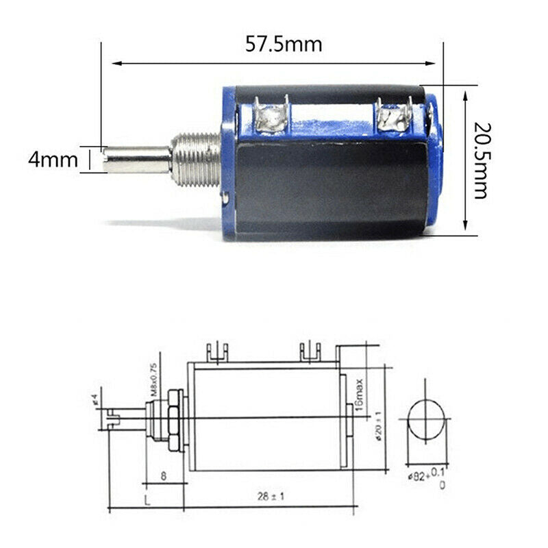WXD3-13-2W 100 ohm Wirewound Multi-Turn Potentiometer   Adjustable Resistanc WF