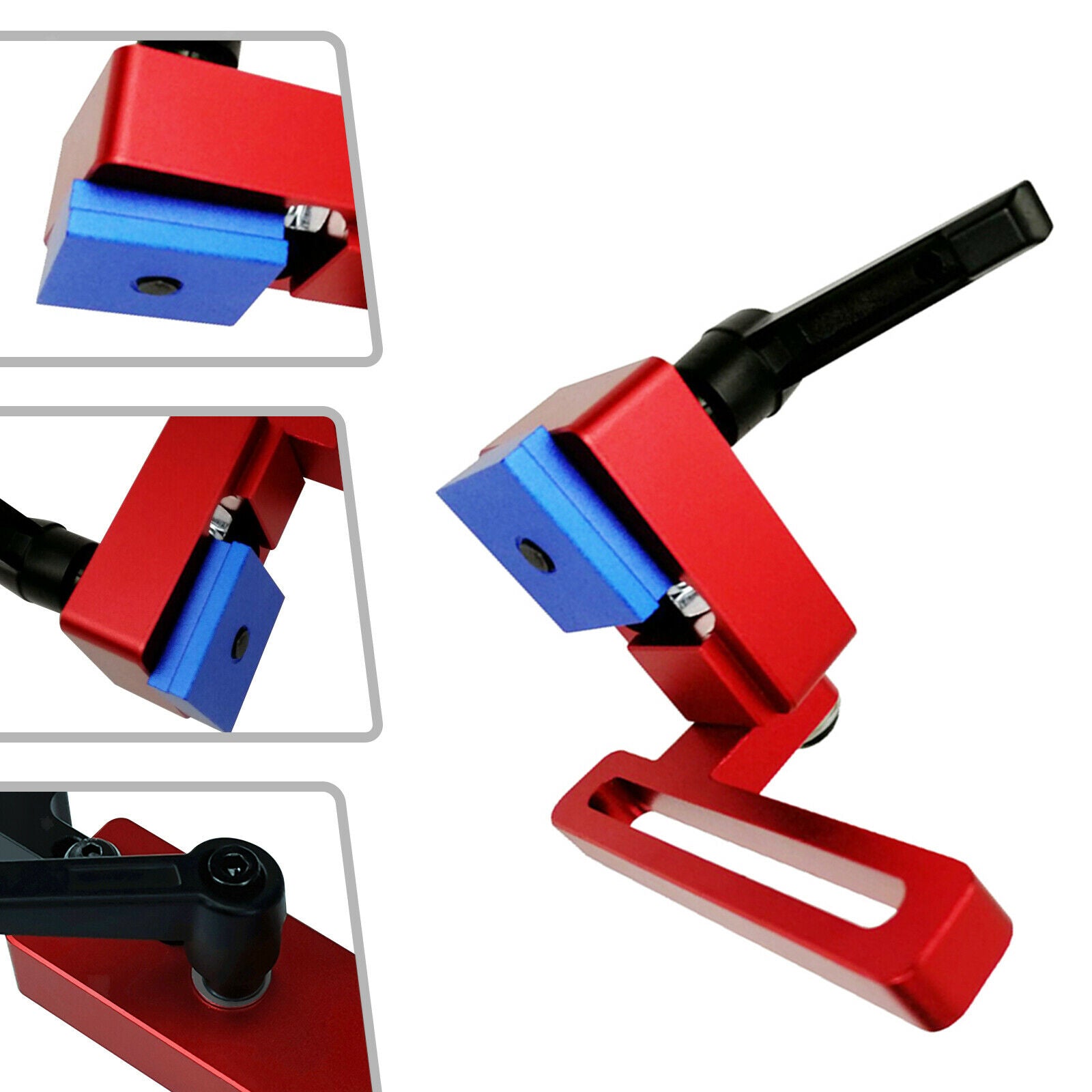 2pcs Aluminum Alloy Miter Track Stop Woodworking Limiter Fixing Position