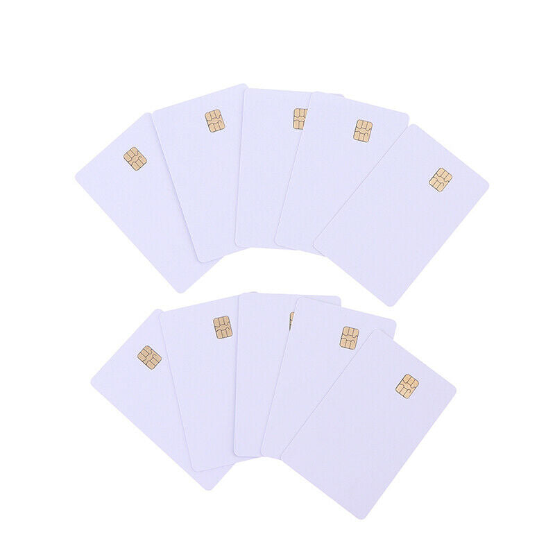 10Pcs SLE 4442 Chip With Hico Magnetic Stripe Contact IC Card 2 in 1 Blank C Kt