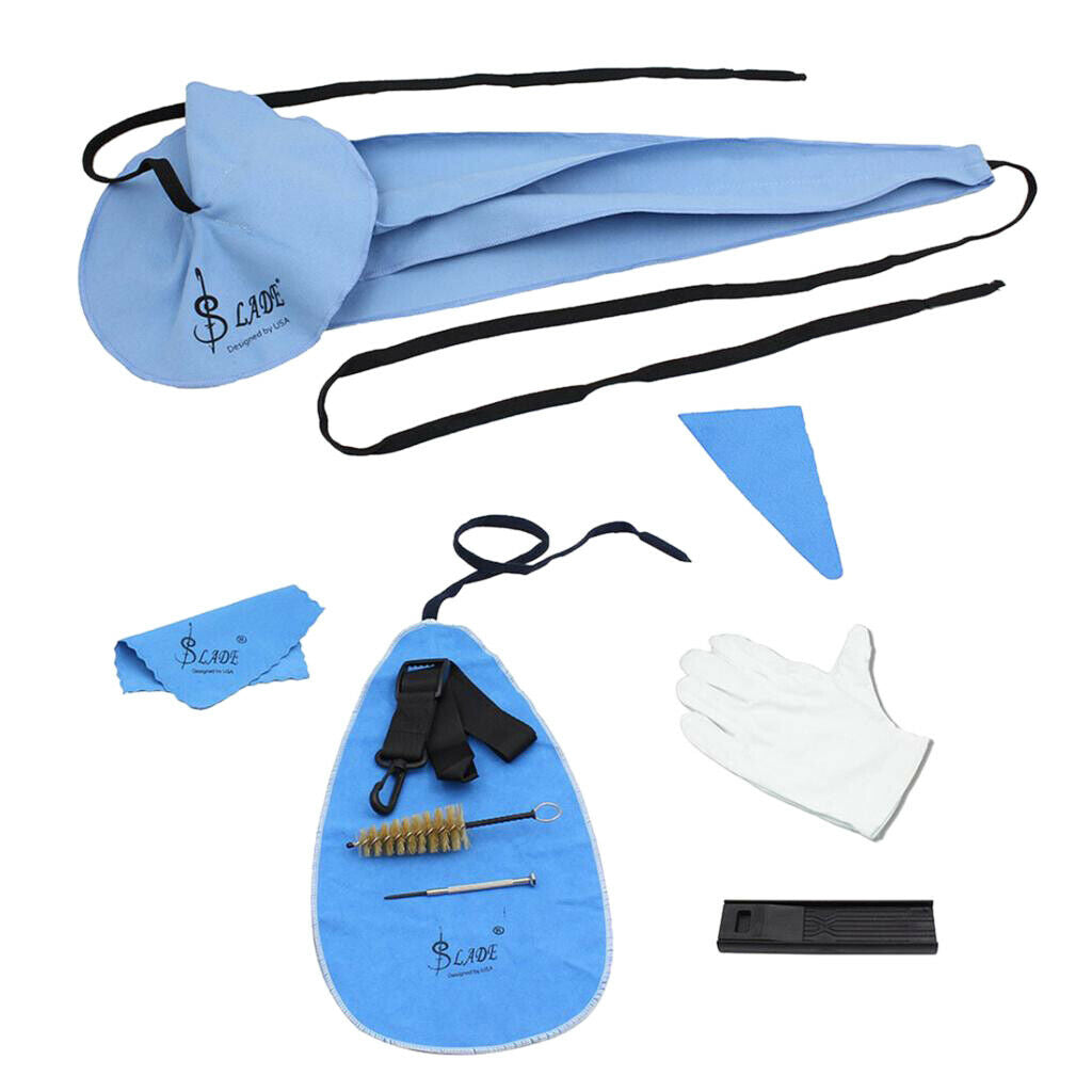 10 Pieces of Set Saxophone Cleaning Care Kit Cloth Reed Case Brush Tool