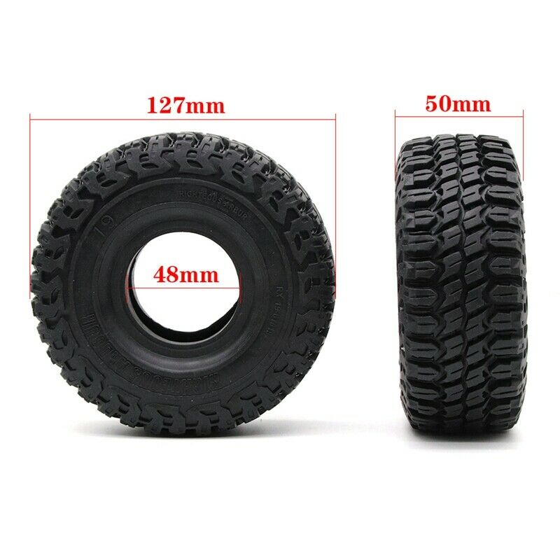 2PCS Climbing Car 1.9 Inch Rubber 127mm Tire Belt Sponge Inner Tires for SCX10A8