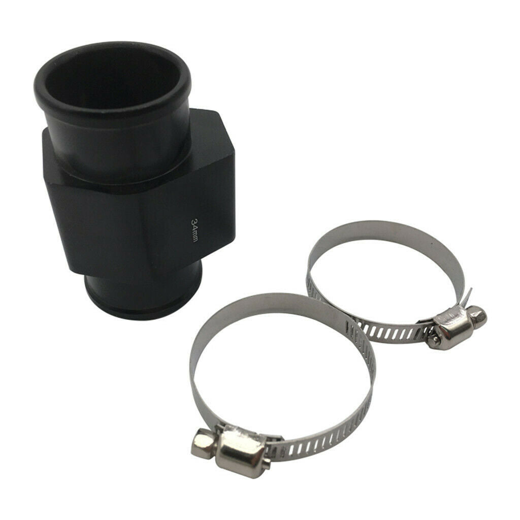 2 Set Radiator M14x1.5 34mm Water Hose Coolant Hose Adapter with Clamp