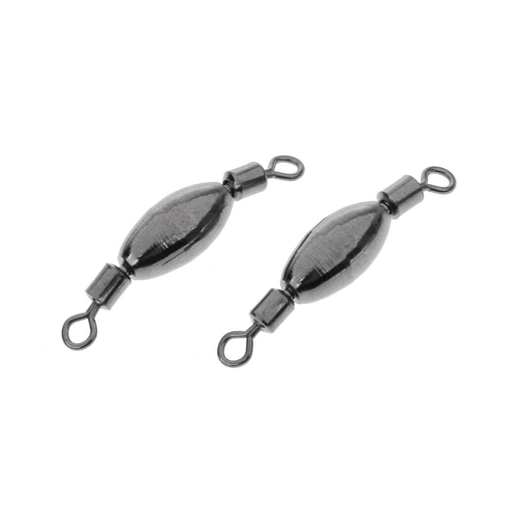 20pcs Quick Sinker Fishing Rolling Barrel Swivels Tackle Accessories 0.8
