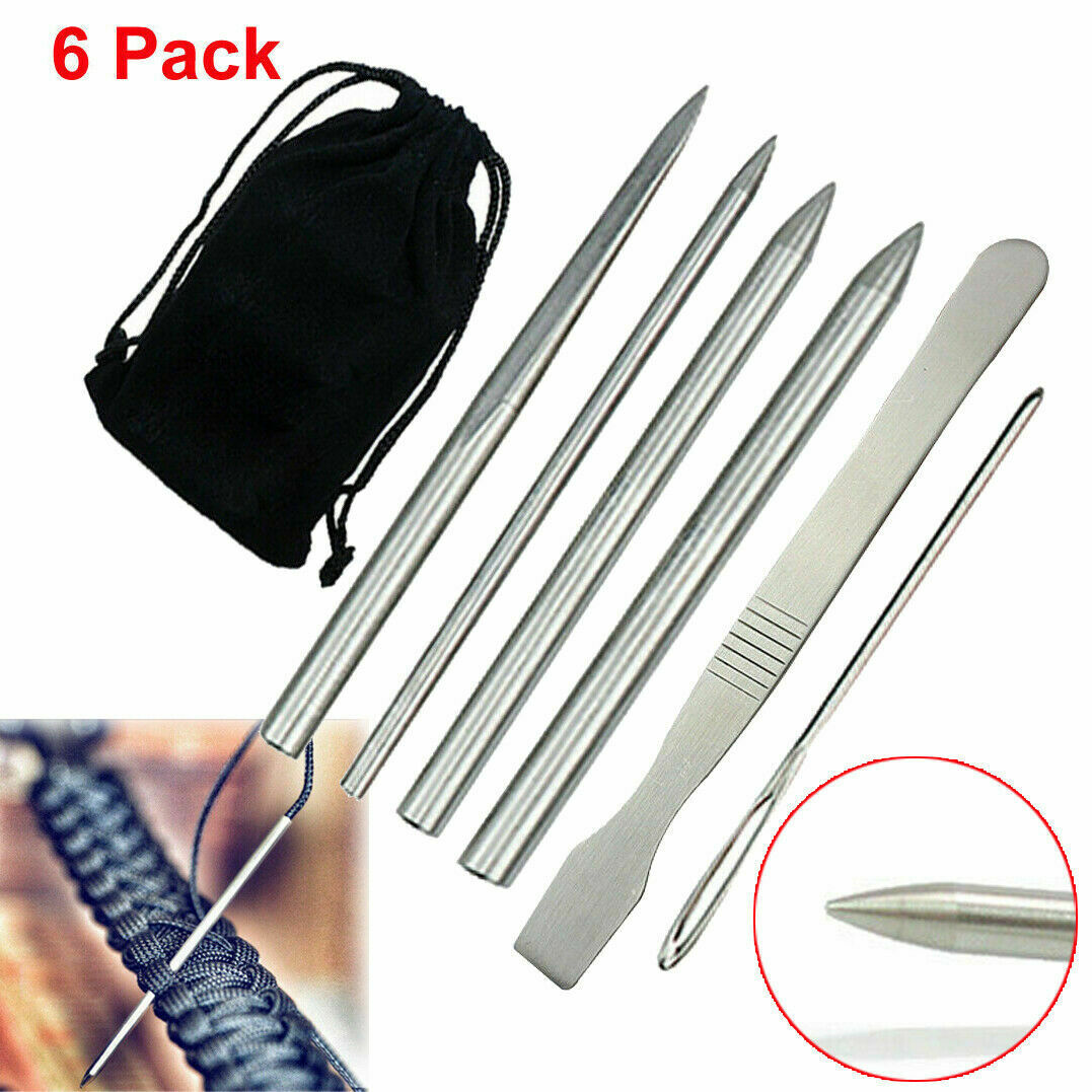6PCS Paracord Bracelet Stainless Steel FID Lacing Stitching Needles Set Creative