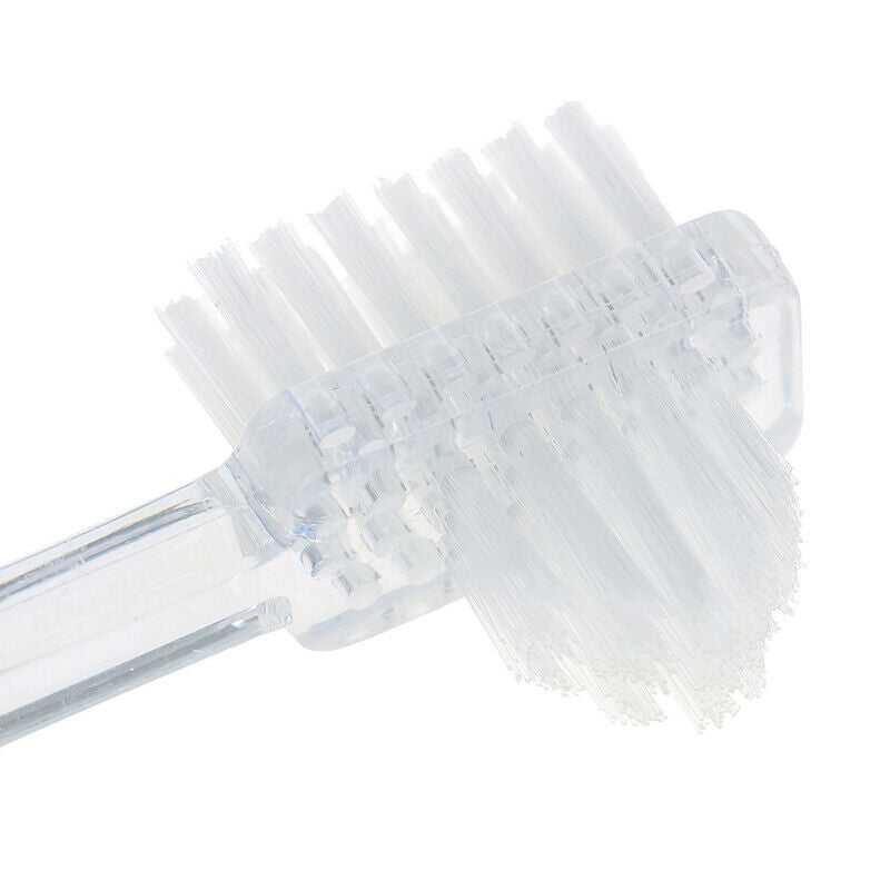 Double Sided Denture Brush Ultra Soft Bristle Head False Teeth Toothbrush Ora SJ