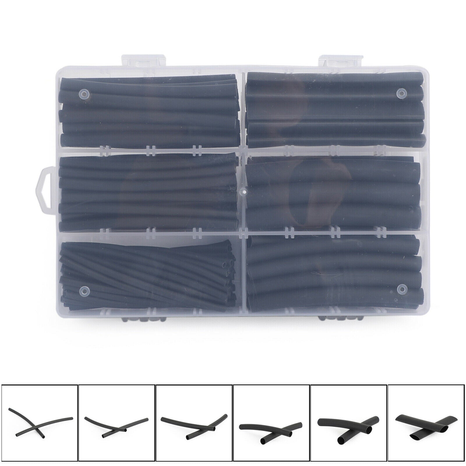 130pcs 3:1 Insulated Cable Sleeves Heat Shrink Tube Kit Waterproof Wire Wrap