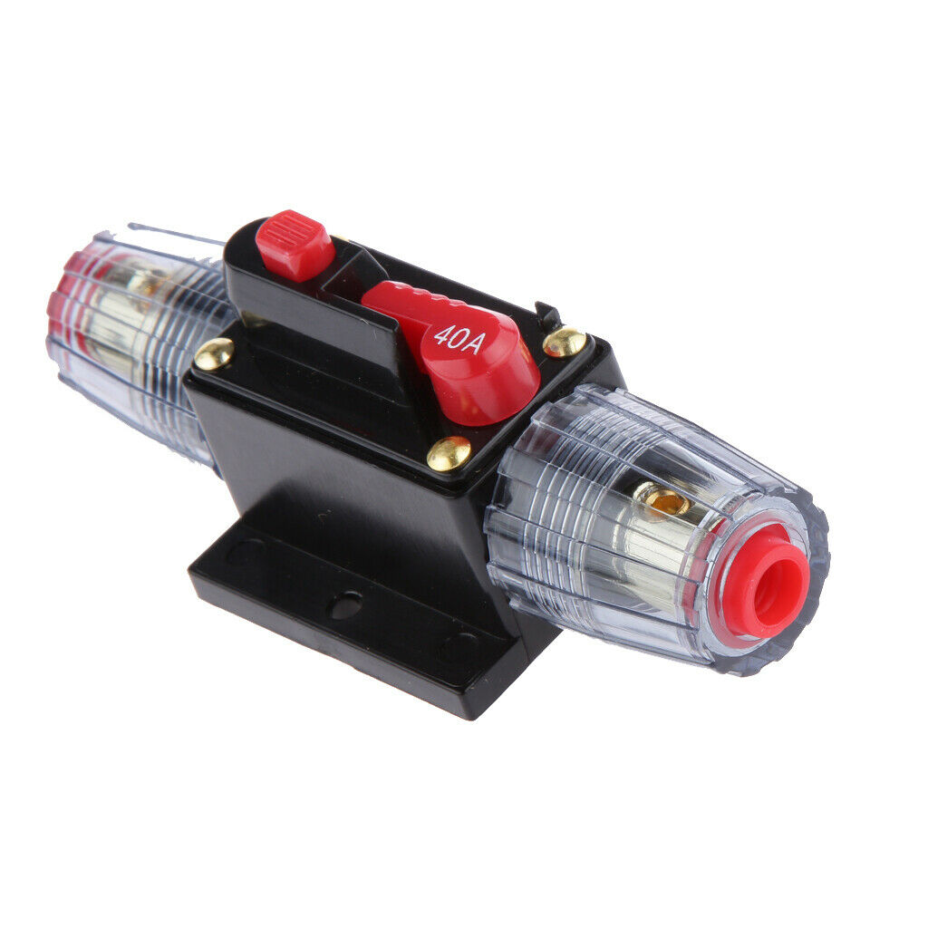 Manual Reset Circuit Breaker 12v/24v Car Auto Boat Audio Fuse Holder 30A+40A