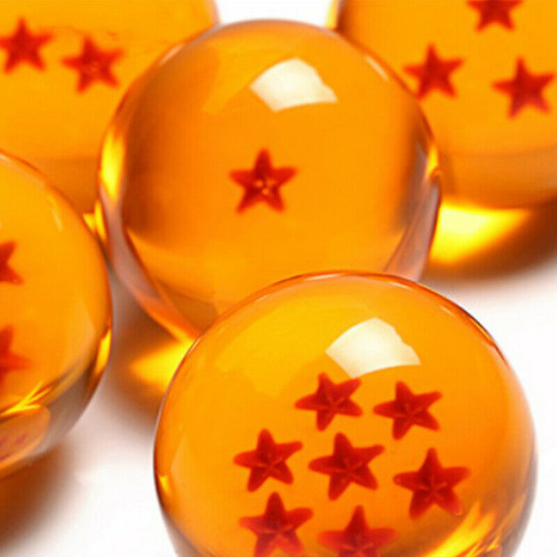 7pcs/set Dragon big 3.5cm 4cm 5.7cm 7 Stars Crystal Balls PVC Action FigureFCA