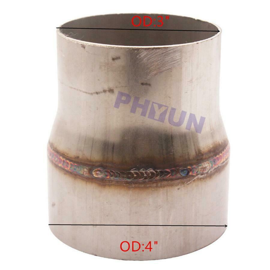 1pc 3" To 4" Inch Weldable Turbo/Exhaust Stainless Steel Reducer Adapter Pipe