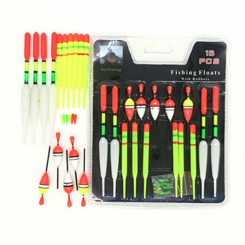 Lot/15pcs Fishing Lure Floats Bobber Slip Drift Tube Indicator Accessories SBDA