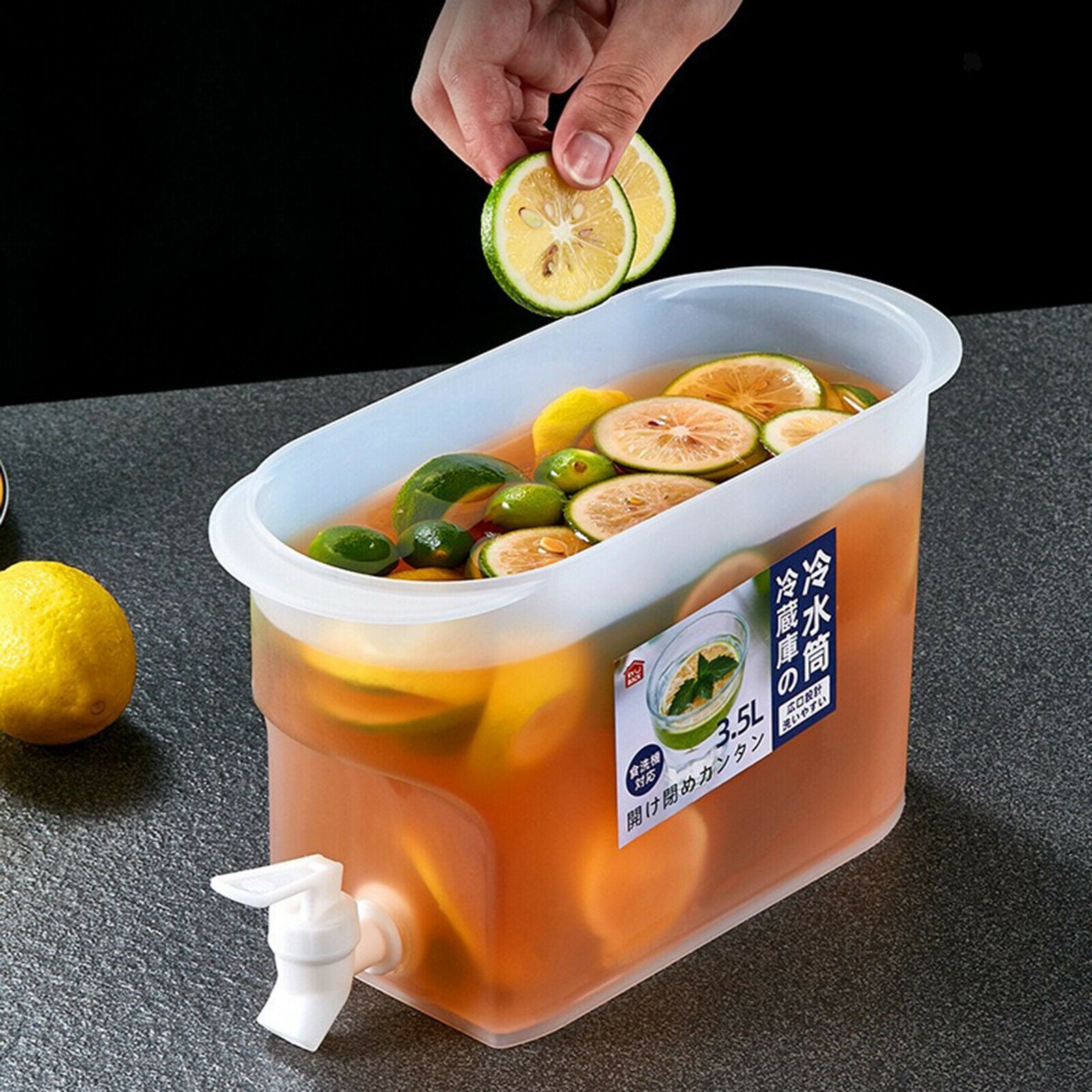 Freezer 3.5L Water Jug Beverage Lemon Juice Kettle Drink Milk Dispenser