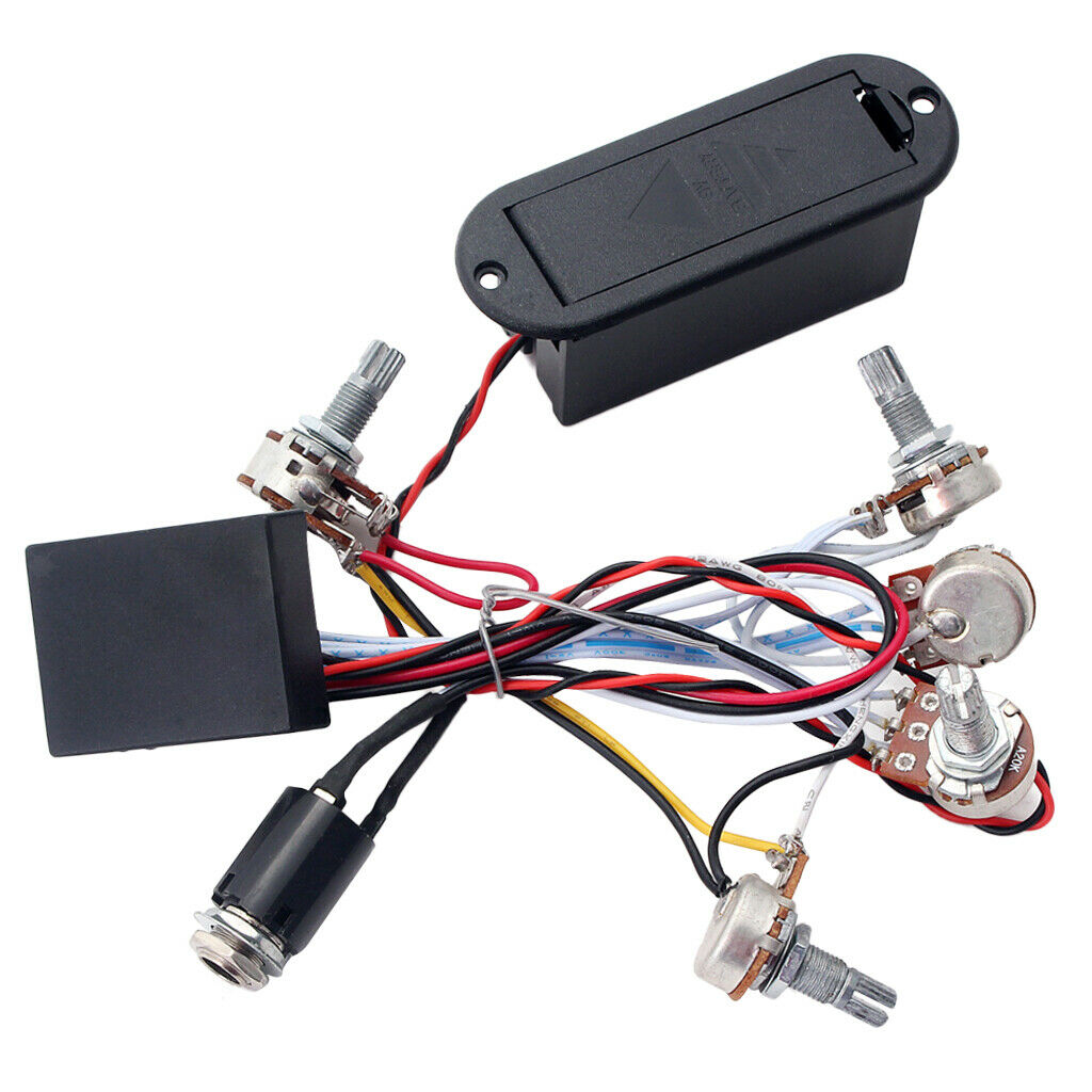 3-Band EQ Preamp Circuit Bass Guitar Harness For Active Bass Pickups