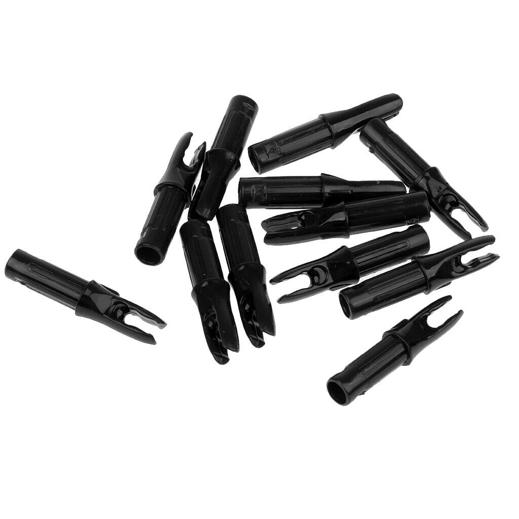 12x arrow nock archery plastic nock for hunting bow black