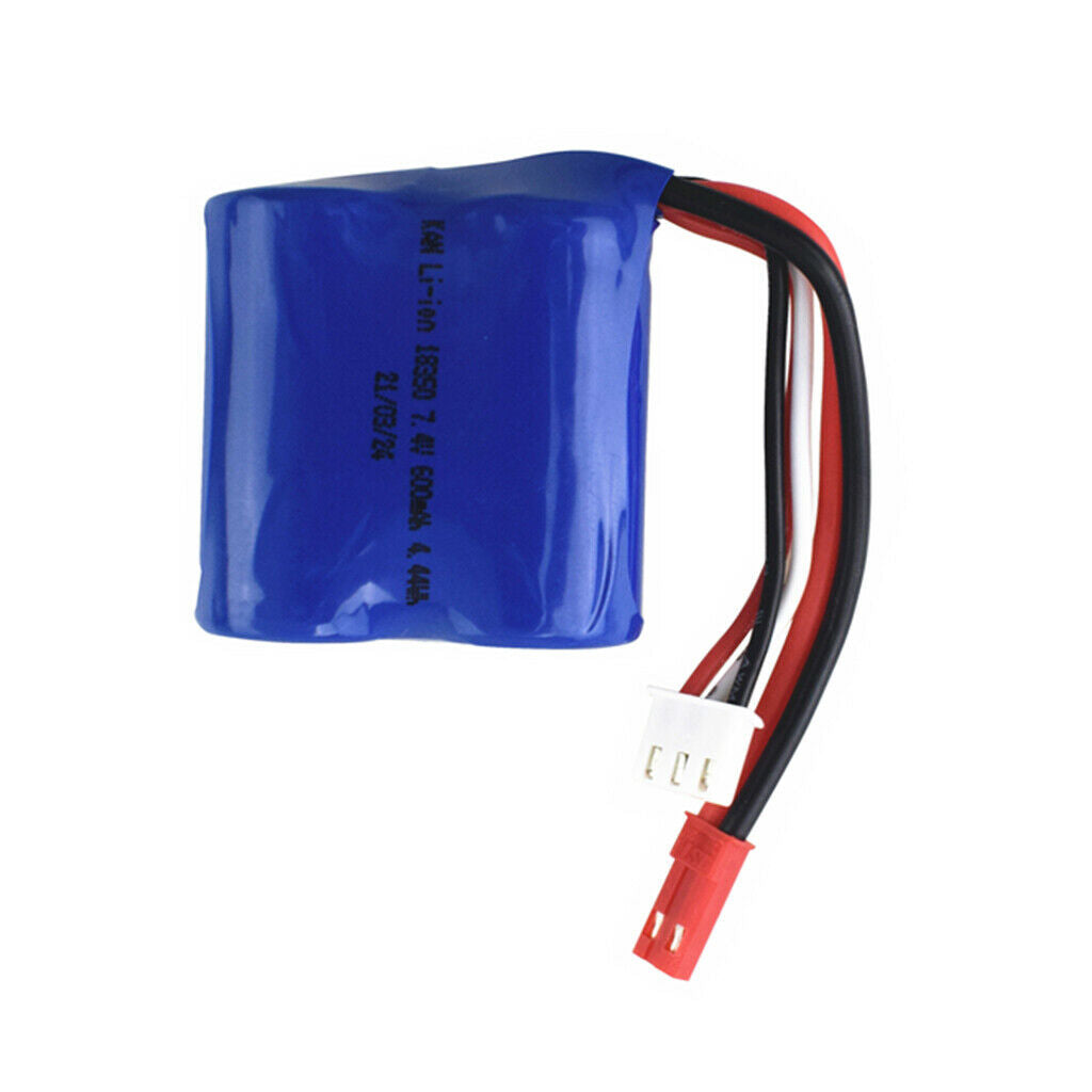2Pcs 7.4V 600MAH Lithium Polymer Battery for EB02 RC Vehicles Boat /Car