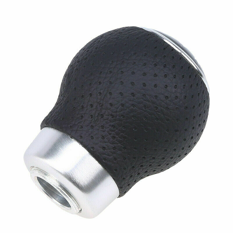 Car Gear Shift Knob Shifter Lever Head 5 Speed Universal Black Aluminum ï¼†Leather