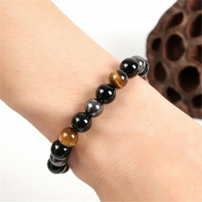 Men Women Therapeutic Energy Healing Natural Stone Stretch Beaded Bracelets Gift