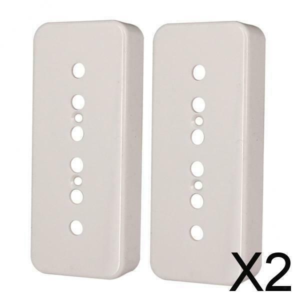 2X Plastic Guitar Cover P90 Soapbar Pickup Cover for LP SG Guitar Parts White