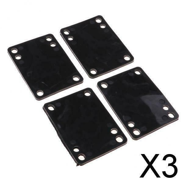 3X 4pcs Longboard Shockpads Hardware Skateboard Trucks Decks Wheel Tools