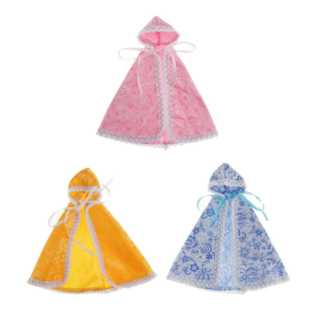 3 Pack Fashionable Cloak Clothing Accessories for 1/6 Dollfie BJD Dress Up