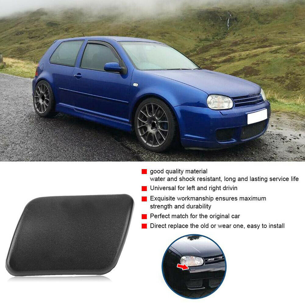 1 Pair Left Right Bumper Headlight Washer Cover Cap For Golf 4 IV Mk4 1998-2006