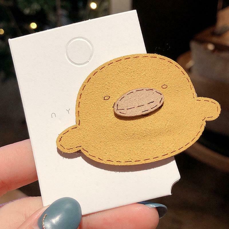 Cute Hair Side Clip Cartoon Yellow Duck Spring Summer Hairpin for Toddler Girls