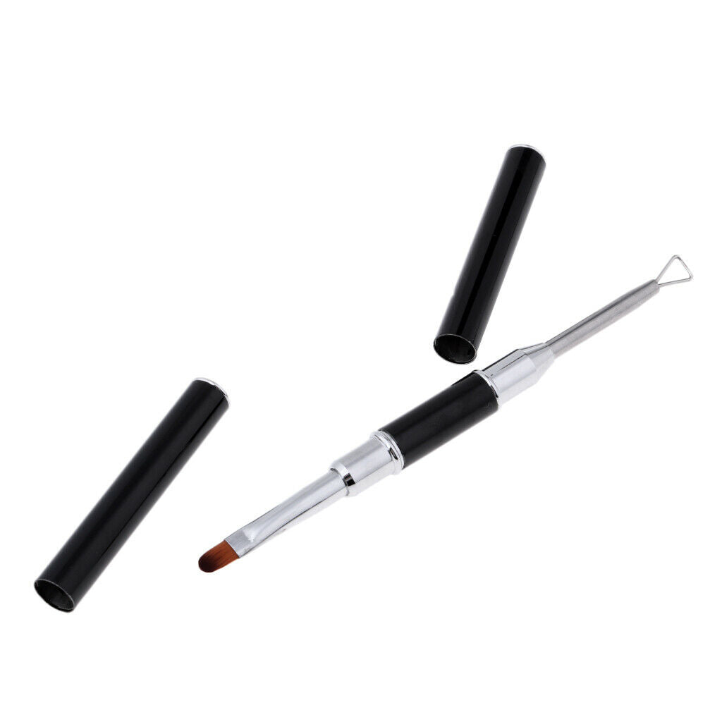 2 Way Nail Art Painting Drawing DIY Brush Pen Nail Polish Remover Scraper 1#