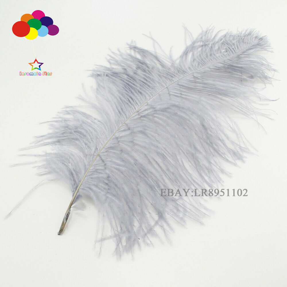 Gray ostrich feather 100 pcs 6-8inches for wedding party centerpiece decor craft