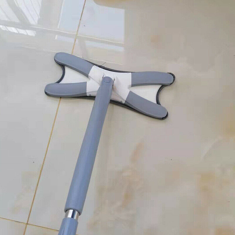 Home X-type Flat Floor Mop Squeeze Mop Hand-free Wash With Replace Cloth Heads