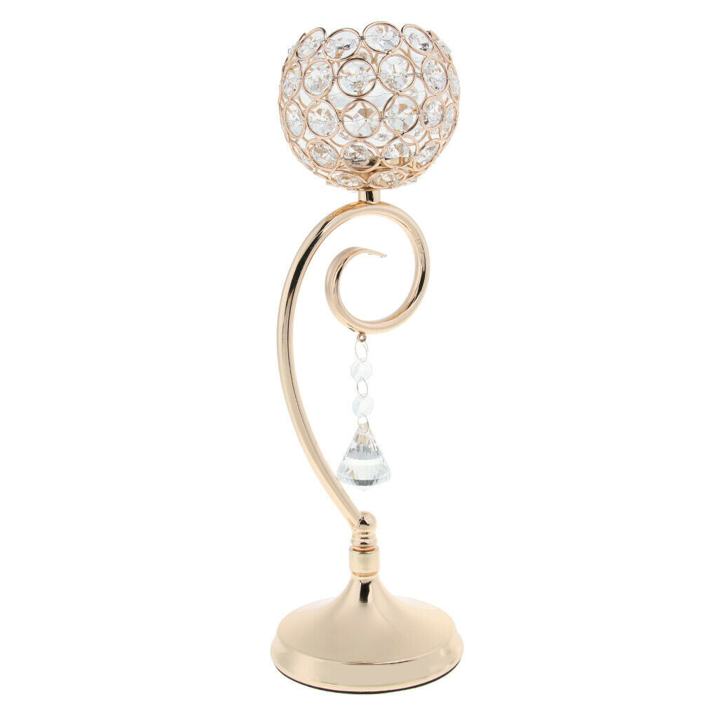Tea Light Candle Holder Candlestick Wedding Banquet Centerpiece  Golden