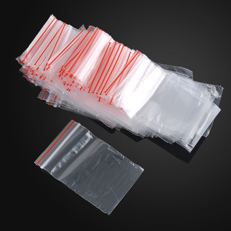 100PCS Useful Clear Zip Reclosable Plastic Poly Bag 0 Size Bag 4X6cm