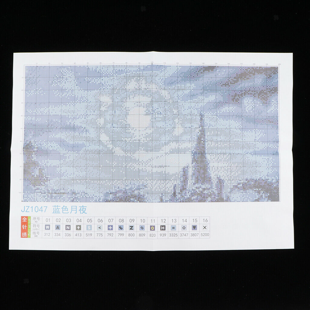 Moonlight Landscape Cross Stitch Stamped Kits Pre-Printed Cross-Stitching