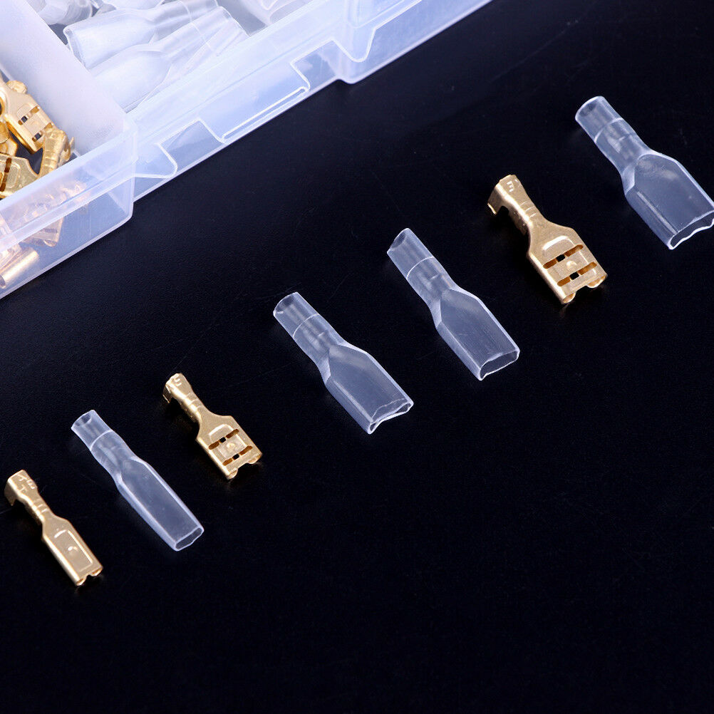 150Pcs Female & Male Spade Connectors Wire Crimp Terminals Set 2.8mm 4.8mm 6Y1