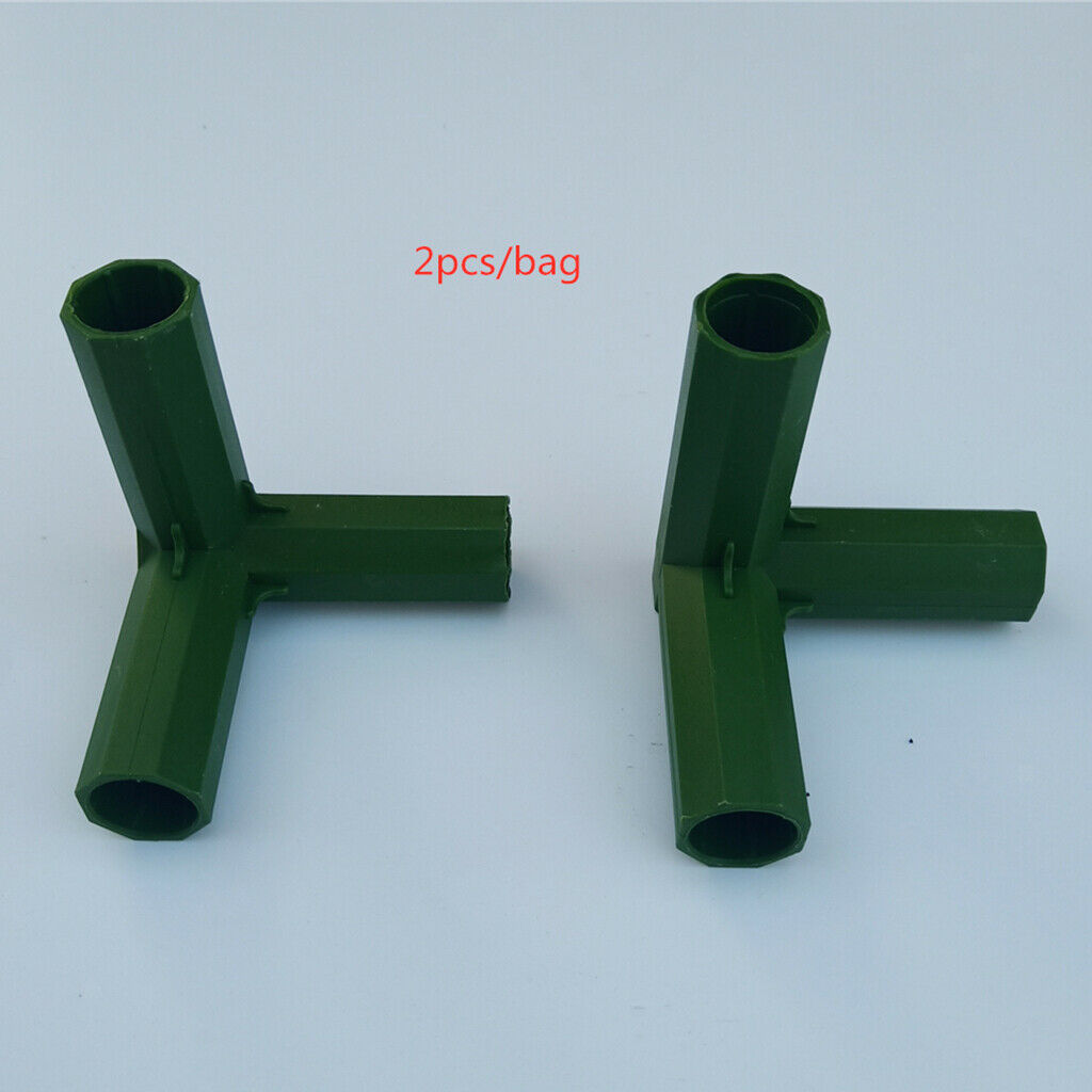 4-Pack Durable Greenhouse Joints PVC Building Fittings Frame Connectors