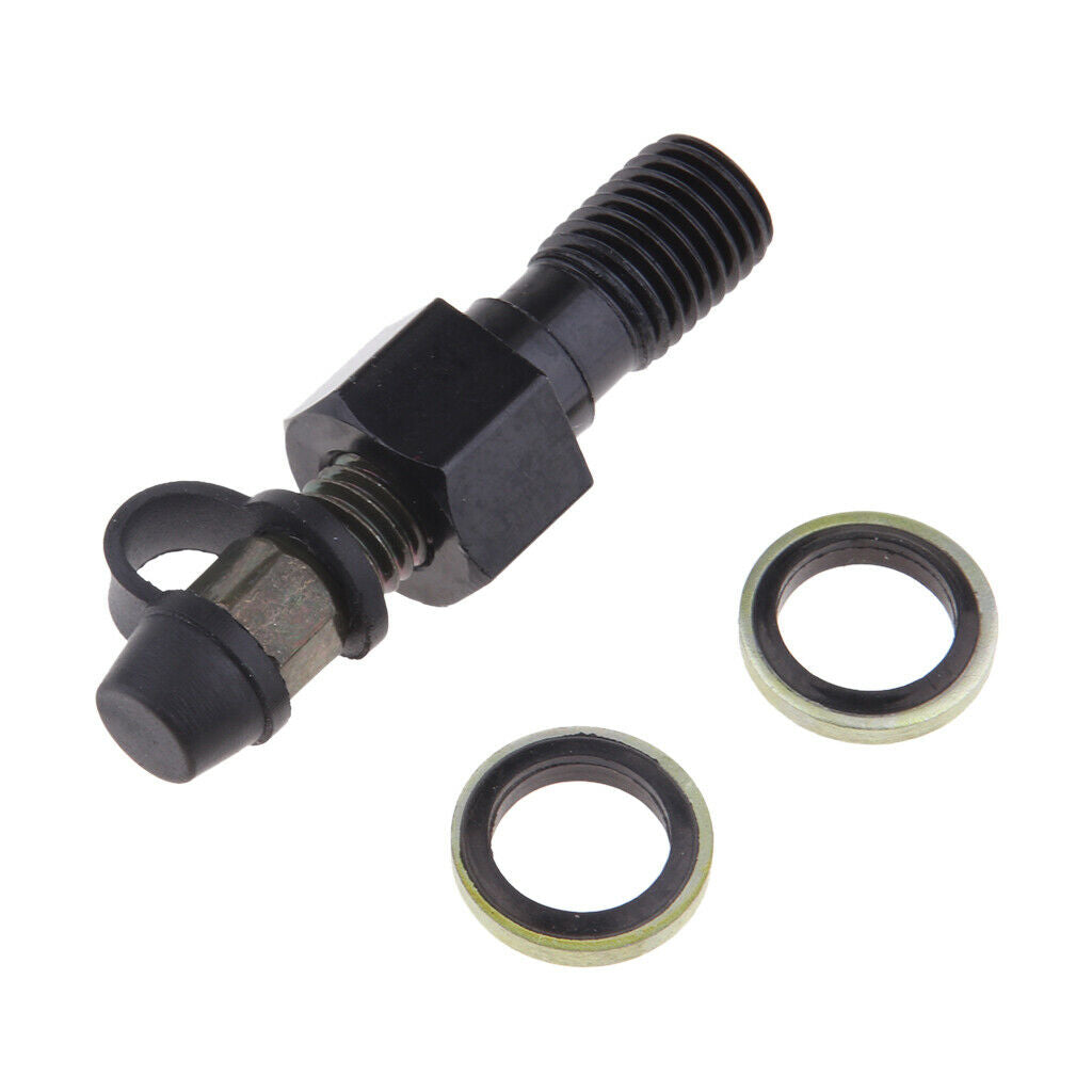 2pcs Motorcycle Brake Caliper Banjo Bolt & Bleed Nipple/Screw M10 x 1.25mm