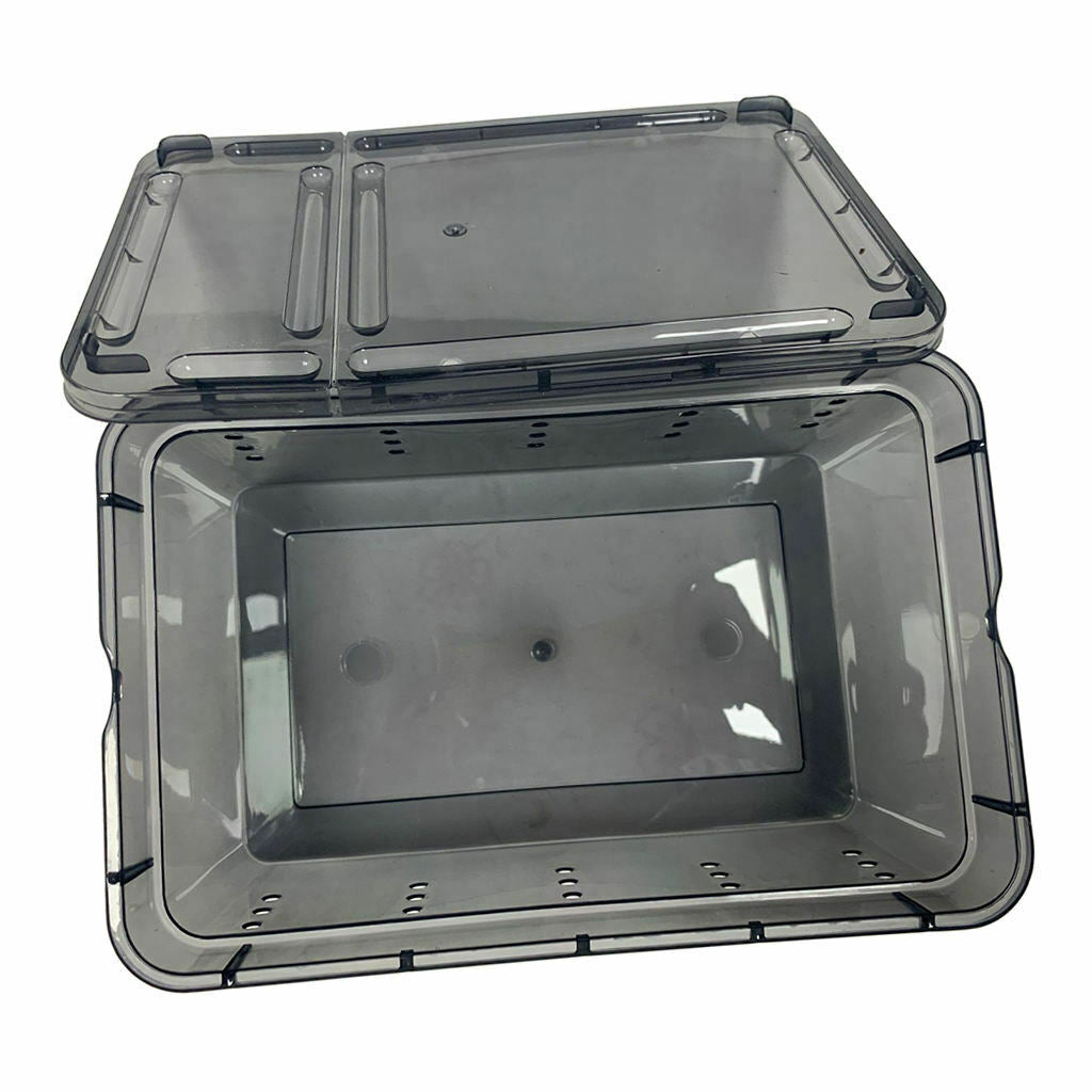 2Pieces Reptile Water Feeding Box Turtle Hatching Box Lizards Tortoise Frogs