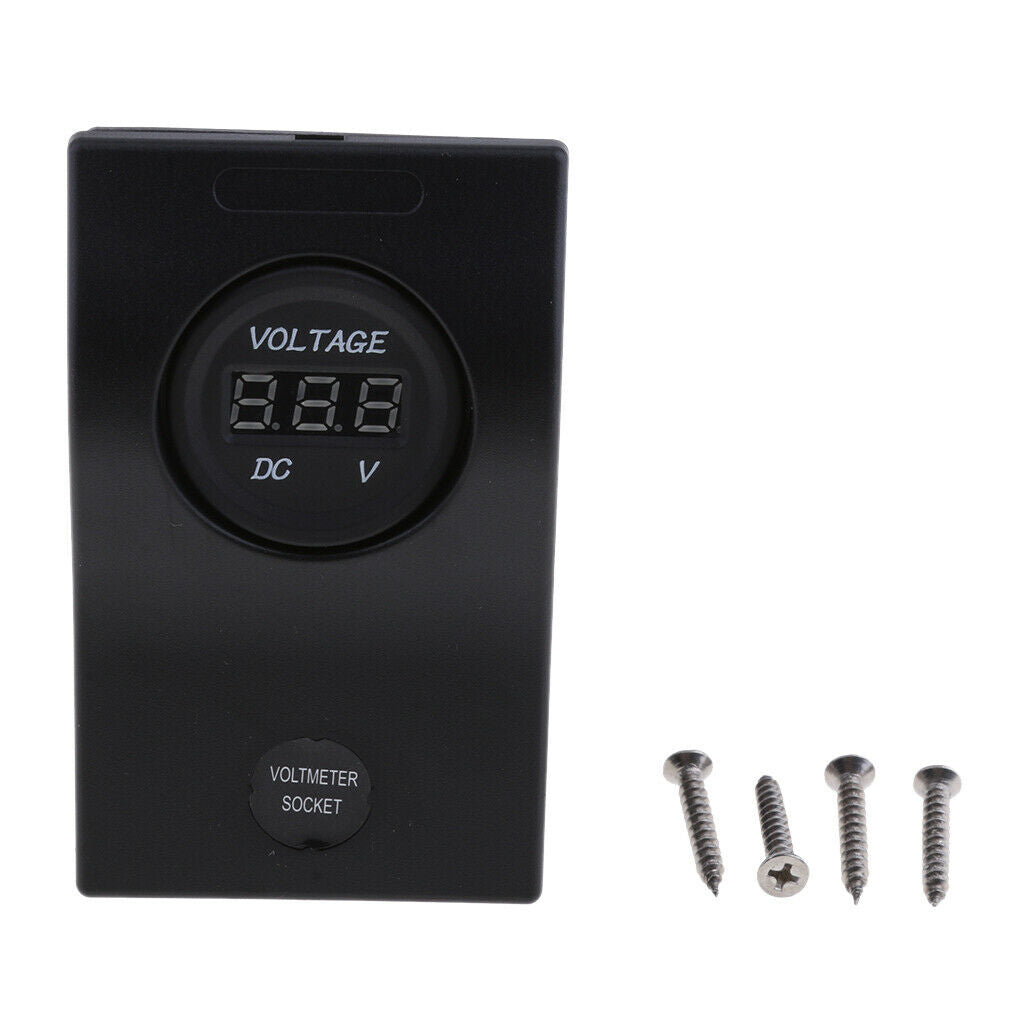 Waterproof LED Display Digital Voltage Voltmeter for Marine Boat Yacht