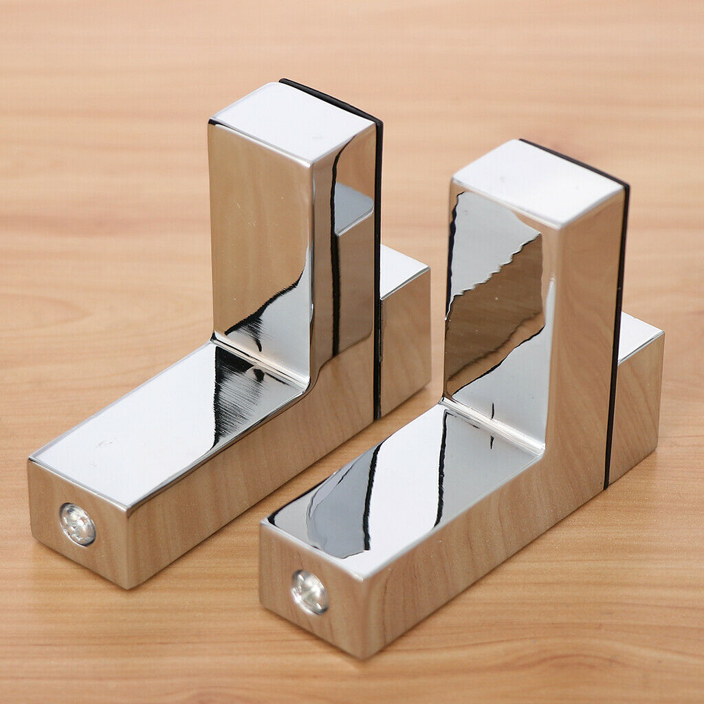 2 pcs. Glass shelf brackets for wall mounting glass clip clamp L